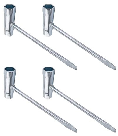 CATELL 4 Stück Motorsägenschlüssel, T-Kettensägenschlüssel 13 mm X 19 mm Zündkerzenschlüssel Kettensägenschlüssel Kombischlüssel für Motorsägenmäher Rasenmäher Bürstenschneider