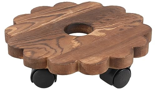 Supvox Pflanzenroller Aus Massivholz 20X20Cm Für Große Blumentöpfe Pflanzerpalette Mit Rollen Für Wohnzimmer Balkon Terrasse Garten