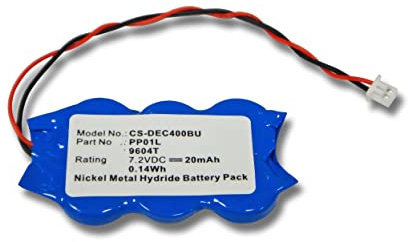 vhbw BIOS-Batterie Ersatz für Dell 6P466, PP01L, 9604T, B-4002 für Computer Notebook (20 mAh, 7,2 V, NiMH)