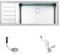 Lavello Cucina da incasso FHULLER Sopratop -Vascha Saldata h.21,5 Acciaio 10/10 Spazzolato 116X50 1 Vasca Destra Maxi e Gocciolatoio Sinistro, Completo Sifone e Piletta, BORDO slim 4 mm, Made in Italy