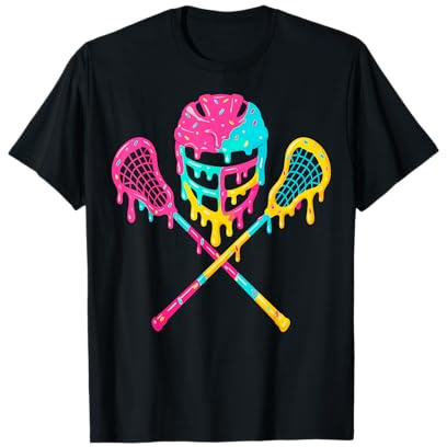 Lacrosse Drip Lax Helmet Ice Cream Sticks T-Shirt