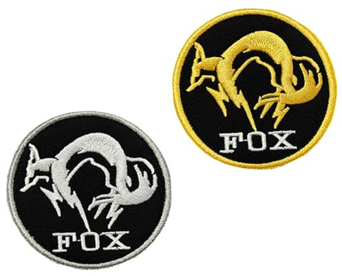 2 PCS Cute Fox Patch Tactical Embroidered Emblem Hook and Loop Applique Badge Patches for Jeans,Vest,Hat,Bag,Biker,Uniforms,Armband,Pouch,Clothes,Backpack,Jacket