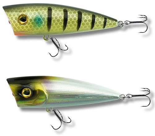 Robinson Angelköder für Barsch & Hecht | Oberflächen-Wobbler mit Rassel | Spektakuläre Oberflächenbisse · Für Barsch & Hecht im Sommer · Metallkugel für weite Würfe · Integrierte Rassel