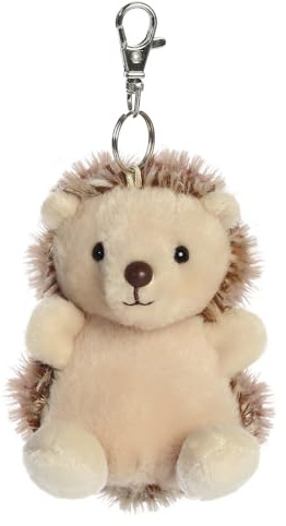 AURORA 34117, Palm Pals Hedgie Hedgehog Clip-On, 10cm, Soft Toy, Brown