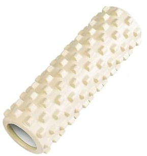 Rouleau en mousse Rouleau en mousse colonne de Yoga rouleau gymnastique Massage des tissus profonds soulagement douleurs dorsales Relaxation musculaire(Off-white color)