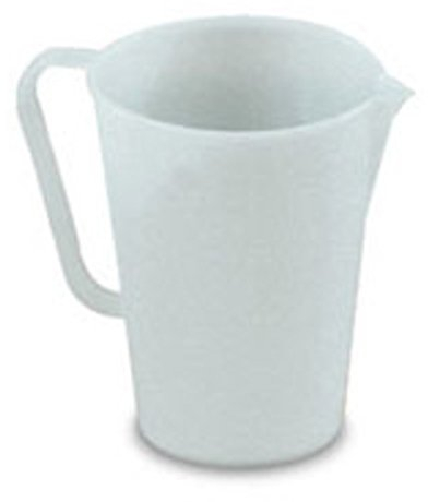 Giganplast GIG Caraffa Graduata, 1 Litro, Polietilene, Bianco