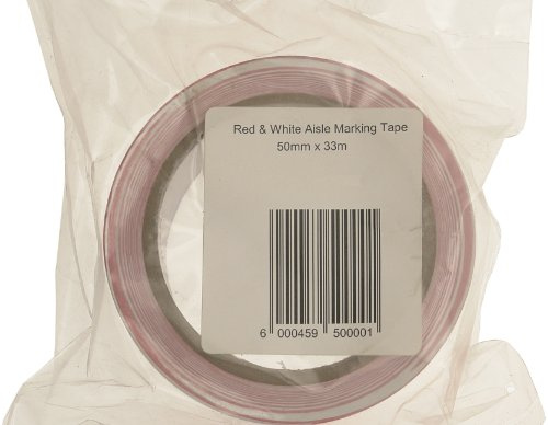 Signs & Labels FBP20C Aisle Marking Tape - Red/ White