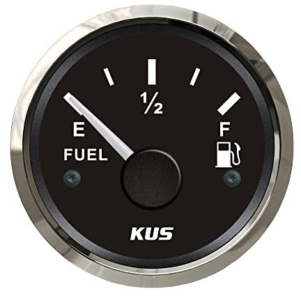 KUS 52mm Car Boat Fuel Level Gauge 0~5V Fuel Level Meter Waterproof Fuel Gauge with Backlight