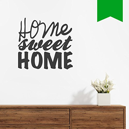 WANDKINGS Wandtattoo - home sweet home - 65 x 62 cm - Gelbgrün - Wähle aus 4 Größen & 35 Farben