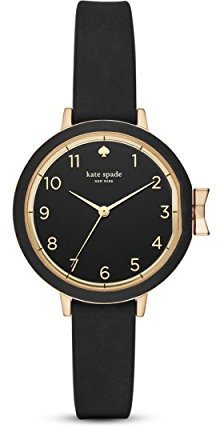 Kate Spade Park Row Women's Stainless Steel Three Hand Watch with Stainless Steel Strap and 34mm Case, Black, Strap