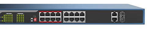 Hikvision DS di 3e0318p e | 16 porte PoE switch | 10/100 Mbps | IEEE 802.3 at e IEEE 802.3 AF | Power Over Ethernet