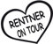 cartattoo4you® AK-00265 | Rentner ON Tour im Herz| K-Serie | Autoaufkleber Aufkleber Car Sticker Spruch Farbe schwarz, in 24 Farben erhältlich, glänzend 13 x 10 cm Waschstrassenfest