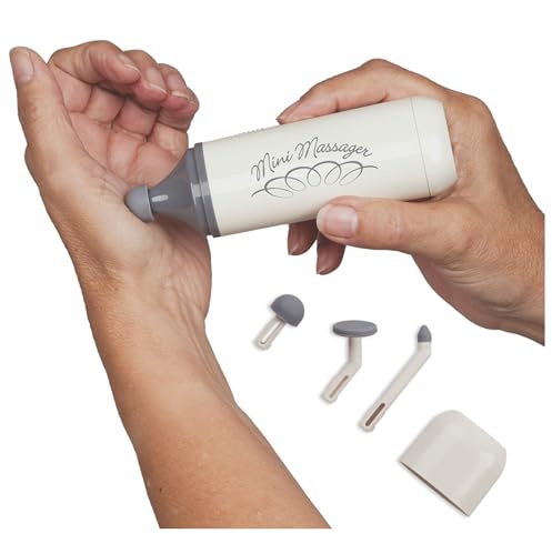 Norco Mini Massager – Portable Massage Gun for Scar Tissue Break Up, Massage, Hand, Finger, and Muscle Relief with 3 Silicone Attachments | NC70209