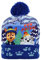 PAW PATROL warme Wintermütze für Jungen mit Bommel (Blau, Kopfumpfang 52 cm)
