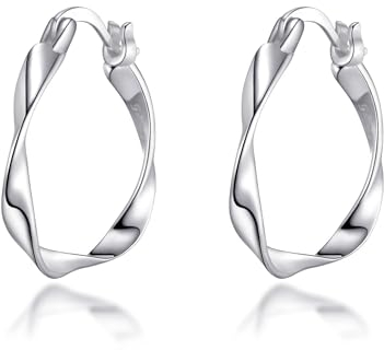 Ohrringe aus Sterlingsilber mit Drehring