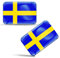 Biomar Labs® 2 x Aufkleber 3D Gel Silikon Stickers Sweden Schweden Schwedische Flagge Fahne Flag Auto Motorrad Fahrrad Fenster Tür PC Handy Tablet Laptop F 47