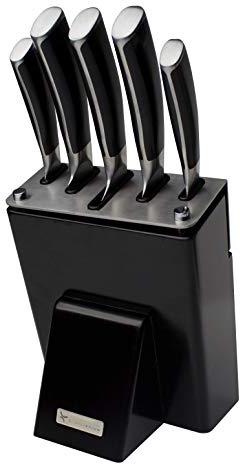 Rockingham Forge Equilibrium 6 Piece Stainless Steel Knife Block Set