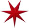 Star Trading 501-39 Papierstern Decorus, 7-zackig, Farbe: rot, ca. 75 cm Ø, ohne Kabel