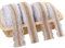 Juteband mit Spitze Weiß, Vintage Spitzenband Geschenkband Sackleinen Band Rolle mit Spitze Borten für Hochzeit Weihnachten Basteln Geschenke Deko, Jute Spitze Dekoband auf einer Rolle (4 Stück)