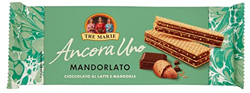 6x Tre Marie Ancora Uno Wafer Mandorlato Waffeln gefüllt mit Milchschokolade Creme und gehackten Mandeln 140g