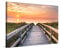 PICANOVA – Bild auf Leinwand Holzweg zum Meer 120x80cm – Leinwandbild – Premium Leinwanddruck – Wandbild Kunstdruck Auf 2cm Holz-Keilrahmen Wohnzimmer Wanddekoration – Strand