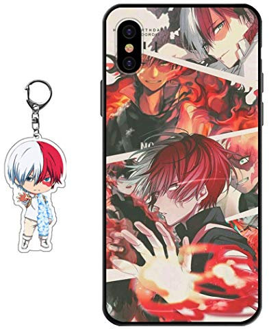 Staremeplz Compatible iPhone XS Case - Anime Figure Design with Keychain, Soft Silicone TPU Protective Phone Case