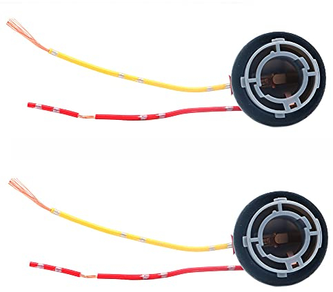 ANCLLO 2 Stück Ersatzlampenfassung, Anschluss, Blinker, Stopp, Rücklicht, Bremslicht, 382 BA15S P21W 1156