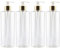 ZEOABSY 4 Stück 500ml Leere Lotionspender Gelspender Transparent Kunststoff Flasche mit Gold/Weiß Lotion-Spender Nachfüllbare zum befüllen für Badezimmer Shampoo Öl