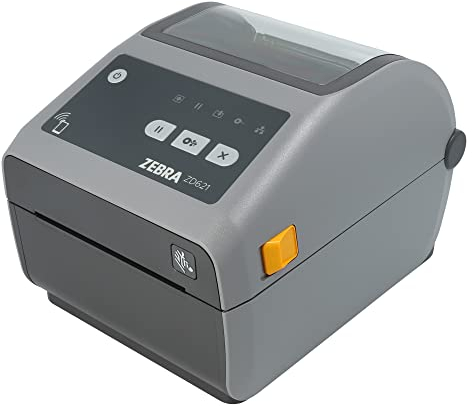 ZEBRA ZD621d Drucker mit Abreißkante - 203 DPI - Thermodirekt - 104 mm max. Druckbreite, BTLE, LAN, USB, USB-Host, WLAN, seriell (RS-232) Schnittstellen (ZD6A042-D0EL02EZ)