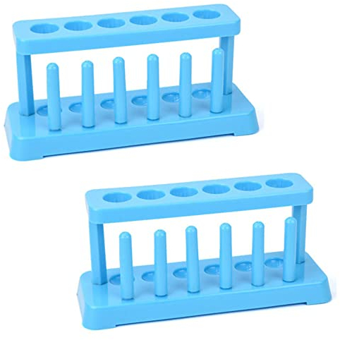 Niuhong 2 Pcs Röhrchen Halter Zentrifuge Röhren-Halter Reagenzglas-Halter Reagenzglasgestell 8 Löcher Reagenzglas Halterung Reagenzgläsern Reagenzgläser Halter Kreative Wissenschaftliche Experimente