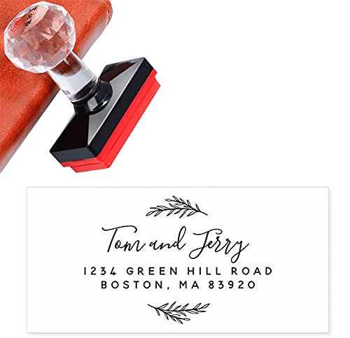 Personalisierbarer Stempel, selbstfärbend, für Hochzeit, für Adressumschläge, personalisierbar, mit Adressetiketten, 10 Blatt