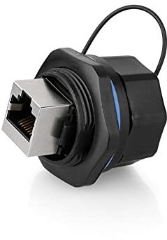 CNLINKO YT-RJ45 Industrieller Wasserdichter Steckverbinder IP65 Rundsteckverbinder Luftfahrtstecker PBT-Gehäusestecker Aviation-Anschluss Steckverbinder für RJ45-Kabel Weibliche Steckdose
