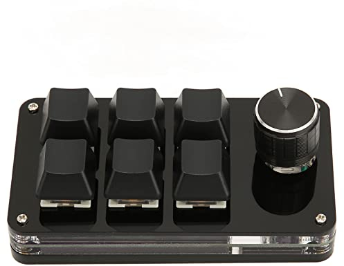 Jectse -Tastatur mit 6 Tasten, USB-RGB-OSU-Hintergrundbeleuchtung, Programmierbare Mechanische Gaming-Tastatur, Einhändige, Vollständig Versteckte DIY-Makro-Tastatur mit Knopf