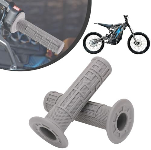 Motorrad-Lenkergriffe Gummi Rutschfeste Handgriffe Sur Ron Griffe für Dirt Pit Bike SurRon Light Bee E-Bike Sur-Ron X/S Grau