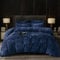 PHF Samt Bettwäsche 200x220, Luxus Flauschig Bettwäsche 200x220 cm mit 2er Kissenbezüge 80x80 cm, Kuschel Velvet Bettbezüge, Marine Blau