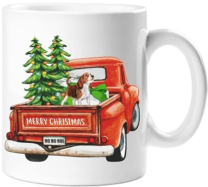 Star Online Merry Christmas Mug Gifts for Men Women Kids White Ceramic Tea Cups 11oz Festival Cute Xmas Mugs for Friends, Parents, Children