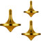 Metall Edelstahl Kreisel, 3PCS gut gestaltetes EDC Dekompressions Spielzeug, perfekt ausbalanciert und sanftes Rollen, hilft, Stress und Angst abzubauen (Bronze, 3PCS L+M+S)