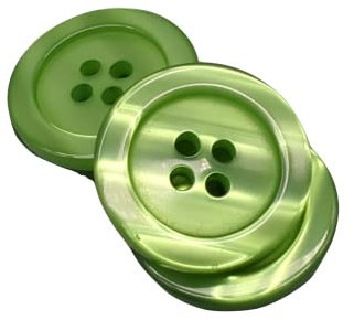 50 Perlmuttknöpfe - 5 Größen und 11 Farben zur Auswahl - Hergestellt und versandt aus Spanien (Vivid Green, 20 mm)