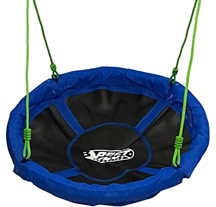 Best Sporting Nestschaukel I Gartenschaukel Ø 60, 80, 90, 100 oder 110 cm I Bis 150 kg belastbar I Höhenverstellbar 105-180cm I Nestschaukel Outdoor I Gartenschaukel Kinder (Ø 100)