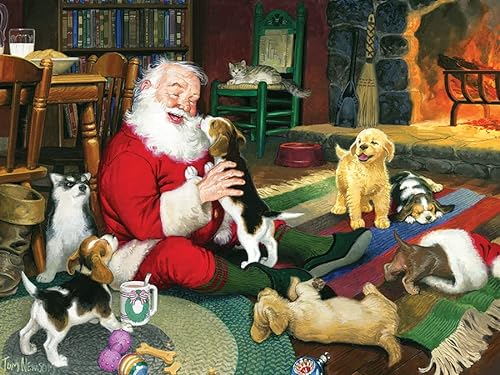 Cobble Hill 275 Teile Easy Handling Puzzle - Santa's Playtime - Musterposter inklusive