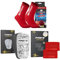 PASTE - XXL 3er Set: TAPEDESIGN Fußball-Socken (Classic), Schienbeinschoner Schienbeinschonerhalter (rot) - Fussball-Socken mit Schienbeinschoner Halterung & Shin Guards Kinder, Herren