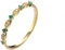 Epinki Echt Goldschmuck Ring Gold 585, Solitärring mit Smaragd (Grün, Rundschliff) 14K Gold Pärchen Ringe Verlobungsring Trauringe für Damen, Gold, Gr.54