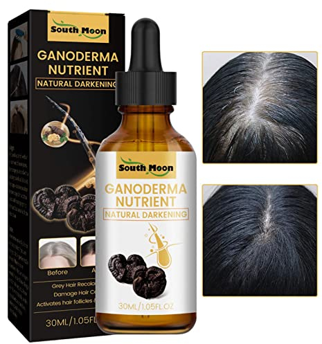 Umgekehrtes Graues Haar, Essenz Gegen Graues Haar, Natürliches Öl Gegen Graues Haar Mit Pflanzlichen Inhaltsstoffen Und Reichem Vitamin, 1,05 Fl.oz Schwarze Haarpflege-Essenz Für Männer Und Frauen