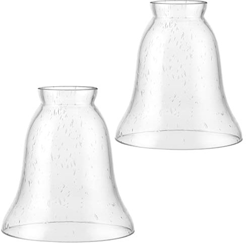 Skelang Lot de 2 caches de ventilateur de plafond en verre avec raccord standard de 5,3 cm, globes de rechange pour applique murale, lampe suspendue, lampadaire