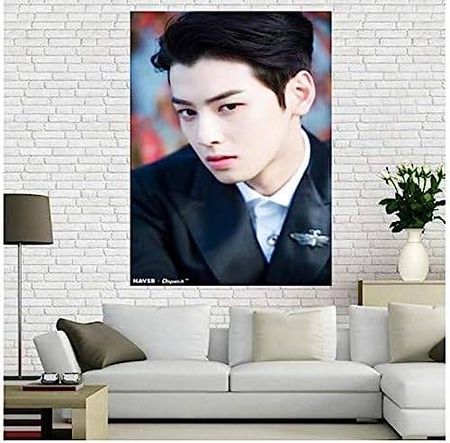 Poster Cha Eunwoo Sänger Schauspieler Star Poster Porträt Bilder Poster Und Drucke Kunst Wand Leinwand Malerei Home Decor 50X70Cm Kein Rahmen