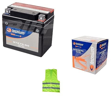 Compatible avec Yamaha TW/TW R-S 125 année 2004 al 2004 Batterie YTZ7S-BS Batteries TECNIUM BTZ7S-BS Batteries 6 AMPÈRES 12VOLT PRÊT ET CHARGÉ 113X70X105MM