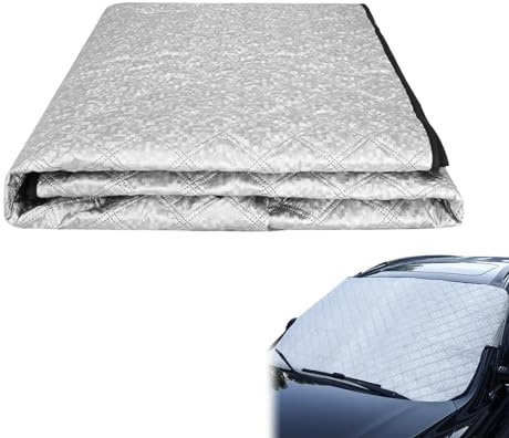 Helweet Autoscheibe Frostabdeckung, Frontscheibe Abdeckung, Winschutzscheiben Abdeckung, Autoabdeckung Winter Faltbar, Schutz Vor Schnee, EIS, Frost, Staub, Sonnenlicht (140 x 95cm)
