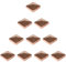 10er Set Pfostenkappe Kupfer | Form: Pyramide | im Maß 9x9 (9,1x9,1) cm eckig | aus Kupfer, poliert | Zaunpfostenkappen | Pfosten-Abeckkappe | Zaunkappen | Kupferkappen | Pfostenabdeckung