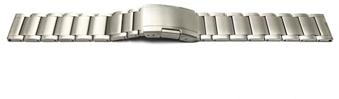 System-S Armband 22 mm aus Titan mit Faltschließe für Smartwatch in Grau