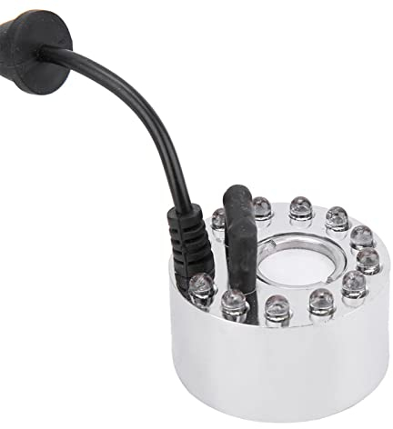 Yosoo Health Gear Nebler für Zimmerbrunnen, Aquarium Beleuchtungs Luftbefeuchter, LED Buntes Aquarium Reptilien Tank Nebelmacher Beleuchtungs Luftbefeuchter Zerstäuber (EU Stecker)
